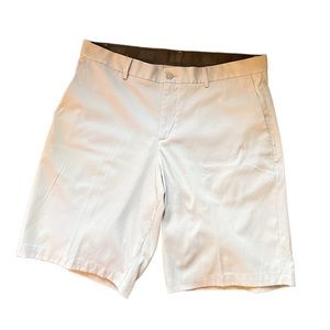 Nike dri fit golf shorts mens size 34 light grey activewear lightweight EUC